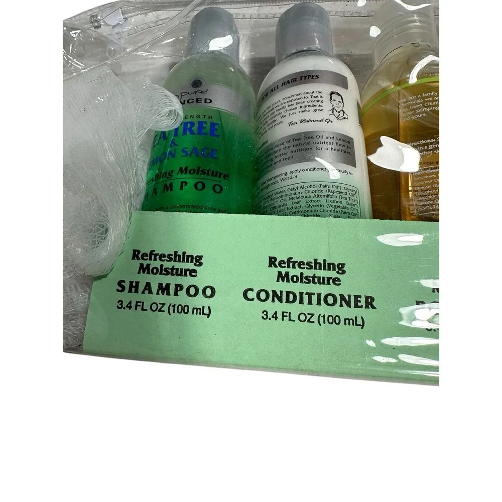 REN PURE shampoo conditioner‎ body wash lotion loofah set COCONUT